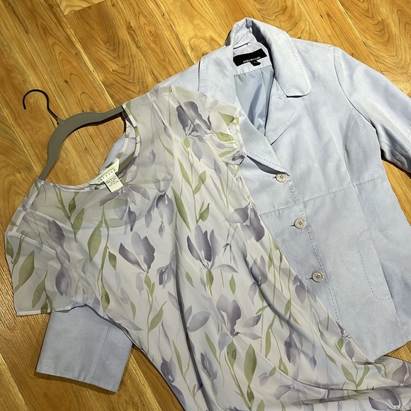 Jones New York faux suede lilac blazer size M - Picture 10 of 12